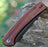 Black Stonewash Blade Wood Pocket Knife Deep Carry Clip VP77 - North Rustic