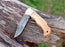 Damascus Folding Knife | Olive Wood Handle | Optional Engraving | NRW9 - North Rustic