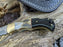 Damascus Folding Knife | Deer Antler Buffalo Horn Handle | Optional Engraving | NRW6 - North Rustic