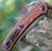 Damascus Blade Wood Pocket Knife Deep Carry Clip VP78 - North Rustic
